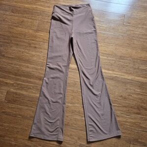 Old Navy Active PowerSoft Flare Leggings Brown High Rise M Tall 34” Inseam